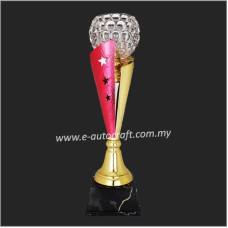 EXCLUSIVE METAL GOLD TROPHIES WITH CRYSTAL Bowl WS6179 WS6179
